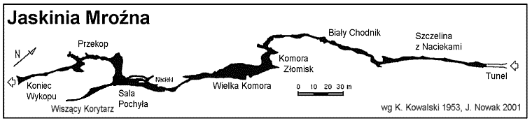 Jaskinia Mroźna plan